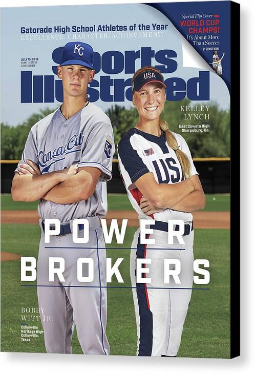Magazine Cover Canvas Print featuring the photograph Power Brokers 2019 Gatorade Athletes Of The Year Sports Illustrated Cover by Sports Illustrated