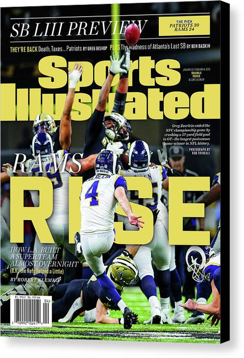 Magazine Cover Canvas Print featuring the photograph Rams Rise How L.a. Built A Super Team Almost Overnight Sports Illustrated Cover by Sports Illustrated