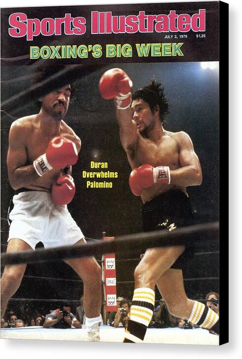 Magazine Cover Canvas Print featuring the photograph Roberto Duran, Welterweight Boxing Sports Illustrated Cover by Sports Illustrated