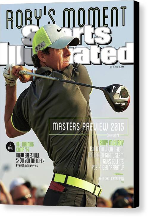 Magazine Cover Canvas Print featuring the photograph Rorys Moment 2014 British Open Sports Illustrated Cover by Sports Illustrated