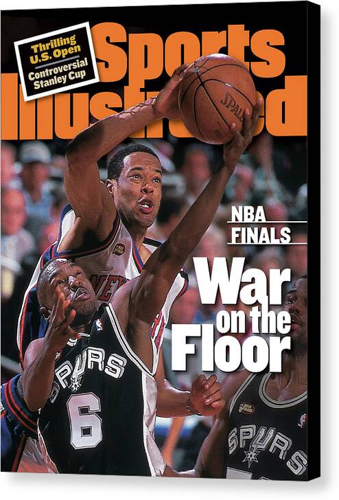 Playoffs Canvas Print featuring the photograph San Antonio Spurs Avery Johnson, 1999 Nba Finals Sports Illustrated Cover by Sports Illustrated