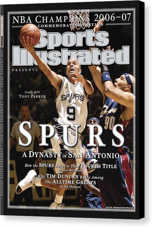 Playoffs Canvas Print featuring the photograph San Antonio Spurs Tony Parker, 2007 Nba Finals Sports Illustrated Cover by Sports Illustrated