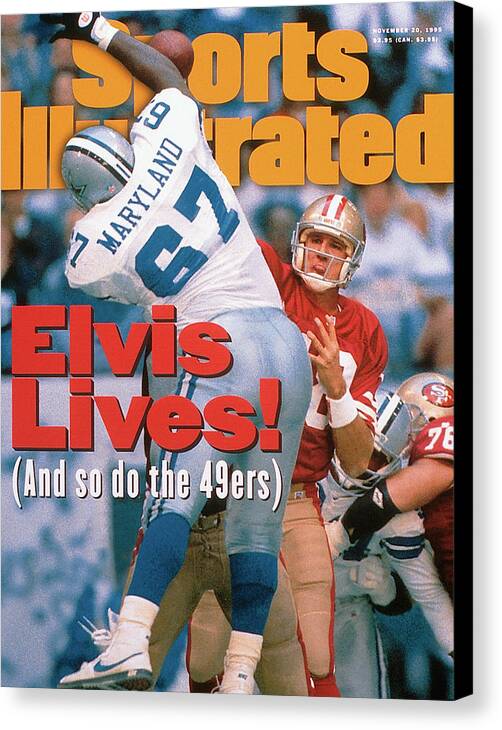 Elvis Grbac Canvas Print featuring the photograph San Francisco 49ers Qb Elvis Grbac... by Sports Illustrated Cover