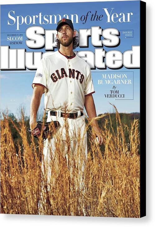 Magazine Cover Canvas Print featuring the photograph San Francisco Giants Madison Bumgarner, 2014 Sportsman Of Sports Illustrated Cover by Sports Illustrated