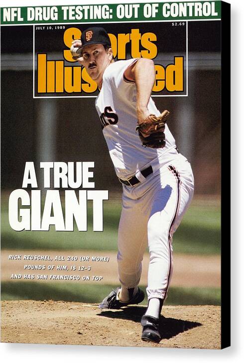 Candlestick Park Canvas Print featuring the photograph San Francisco Giants Rick Reuschel... Sports Illustrated Cover by Sports Illustrated