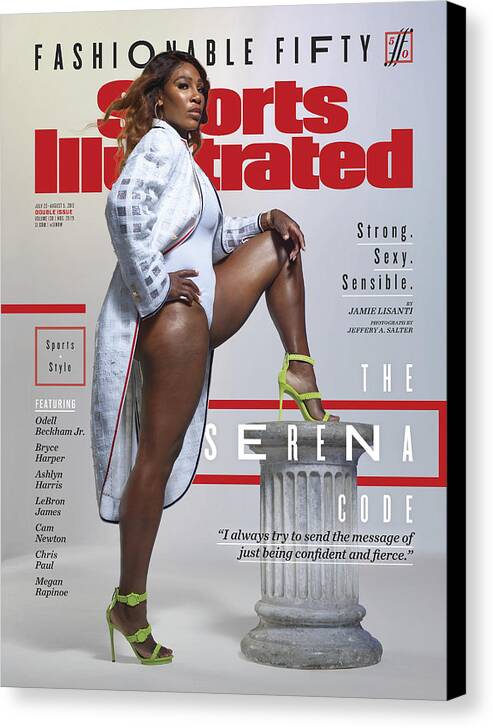 Tennis Canvas Print featuring the photograph Serena Williams Sports Illustrated Cover by Sports Illustrated