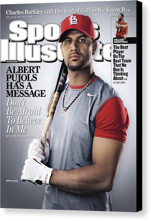 St. Louis Cardinals Canvas Print featuring the photograph St. Louis Cardinals Albert Pujols Sports Illustrated Cover by Sports Illustrated