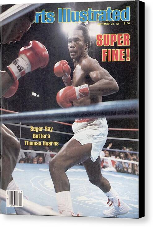 1980-1989 Canvas Print featuring the photograph Sugar Ray Leonard, 1981 Wbcwba Welterweight Title Sports Illustrated Cover by Sports Illustrated