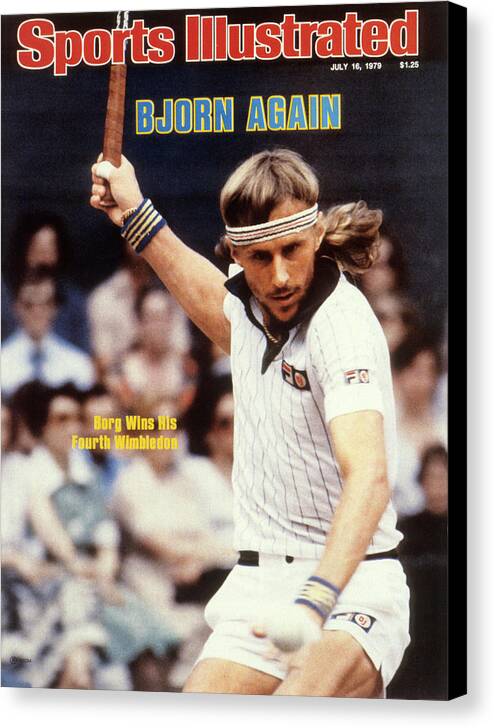 Magazine Cover Canvas Print featuring the photograph Sweden Bjorn Borg, 1979 Wimbledon Sports Illustrated Cover by Sports Illustrated