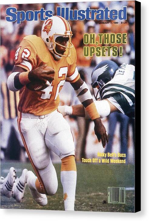 Playoffs Canvas Print featuring the photograph Tampa Bay Buccaneers Ricky Bell, 1979 Nfc Divisional Sports Illustrated Cover by Sports Illustrated