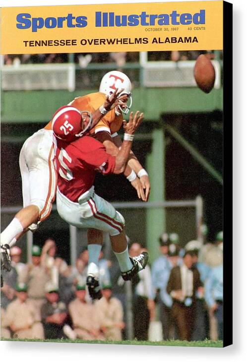 Magazine Cover Canvas Print featuring the photograph Tennessee Jim Weatherford... Sports Illustrated Cover by Sports Illustrated