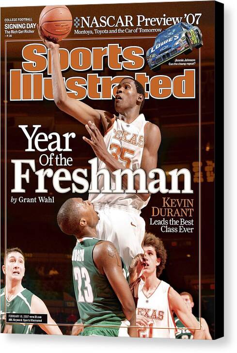 Michigan State University Canvas Print featuring the photograph Texas Kevin Durant, 2006 2k Sports College Hoops Classic Sports Illustrated Cover by Sports Illustrated