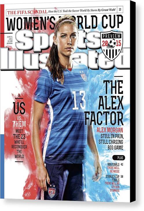 Magazine Cover Canvas Print featuring the photograph The Alex Factor Us Vs. Them, Meet The 23 Wholl Reconquer Sports Illustrated Cover by Sports Illustrated