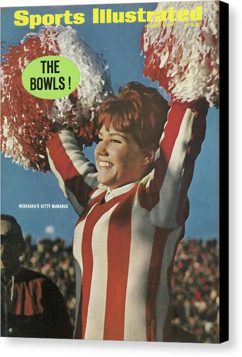 Magazine Cover Canvas Print featuring the photograph The Bowls Nebraskas Kitty Mcmanus Sports Illustrated Cover by Sports Illustrated