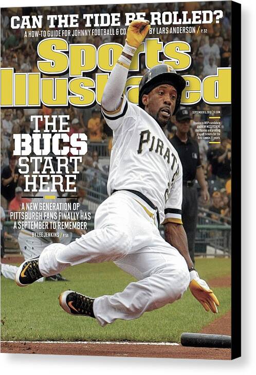 Magazine Cover Canvas Print featuring the photograph The Bucs Start Here A New Generation Of Pittsburgh Fans Sports Illustrated Cover by Sports Illustrated