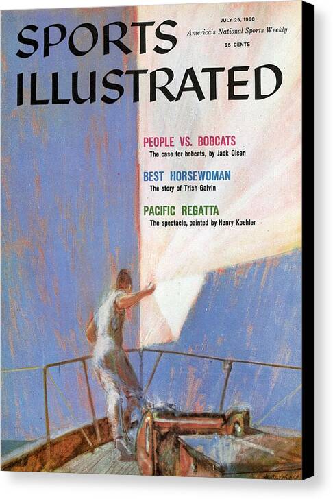 Magazine Cover Canvas Print featuring the photograph The Pacific Regatta, Sailing Sports Illustrated Cover by Sports Illustrated