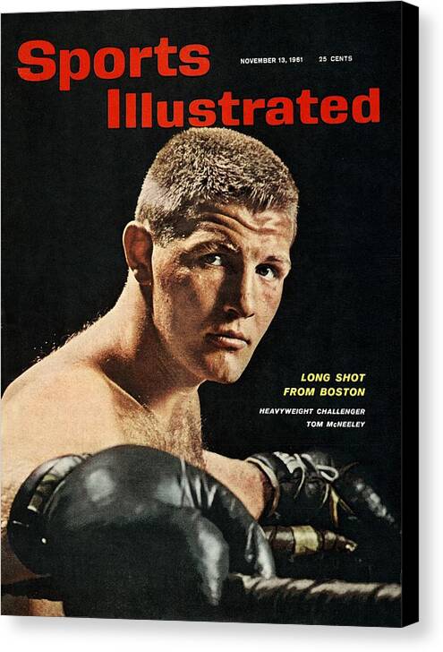 Magazine Cover Canvas Print featuring the photograph Tom Mcneeley, Heavyweight Boxing Sports Illustrated Cover by Sports Illustrated