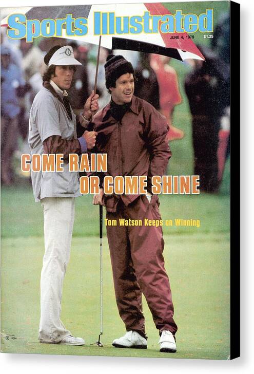 Magazine Cover Canvas Print featuring the photograph Tom Watson, 1979 Memorial Sports Illustrated Cover by Sports Illustrated