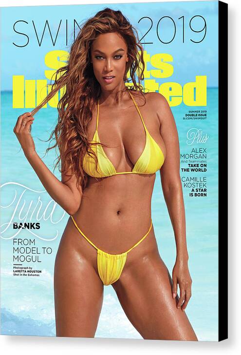 Magazine Cover Canvas Print featuring the photograph Tyra Banks Swimsuit 2019 Sports Illustrated Cover by Sports Illustrated