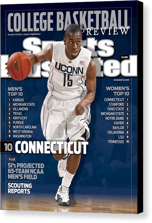 East Canvas Print featuring the photograph University Of Connecticut Kemba Walker, 2009 Big East Sports Illustrated Cover by Sports Illustrated