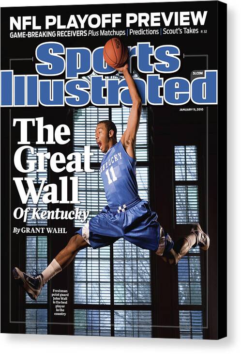 Point Guard Canvas Print featuring the photograph University Of Kentucky John Wall Sports Illustrated Cover by Sports Illustrated