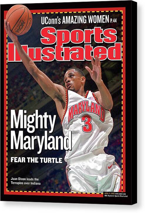 Atlanta Canvas Print featuring the photograph University Of Maryland Juan Dixon, 2002 Ncaa National Sports Illustrated Cover by Sports Illustrated