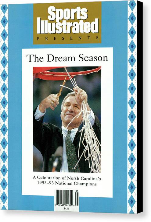 North Carolina Canvas Print featuring the photograph University Of North Carolina Coach Dean Smith, 1993 Ncaa Sports Illustrated Cover by Sports Illustrated