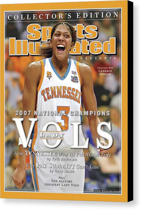 Sports Illustrated Canvas Print featuring the photograph University Of Tennessee Candace Parker, 2007 Ncaa National Sports Illustrated Cover by Sports Illustrated
