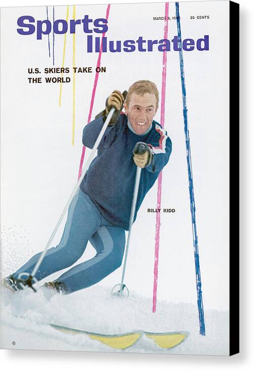 Magazine Cover Canvas Print featuring the photograph Usa Billy Kidd, Skiing Sports Illustrated Cover by Sports Illustrated