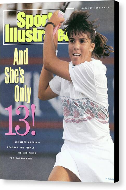 Tennis Canvas Print featuring the photograph Usa Jennifer Capriati, 1990 Virginia Slims Of Florida Sports Illustrated Cover by Sports Illustrated