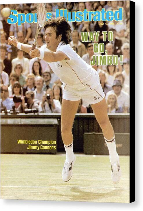 1980-1989 Canvas Print featuring the photograph Usa Jimmy Connors, 1982 Wimbledon Sports Illustrated Cover by Sports Illustrated