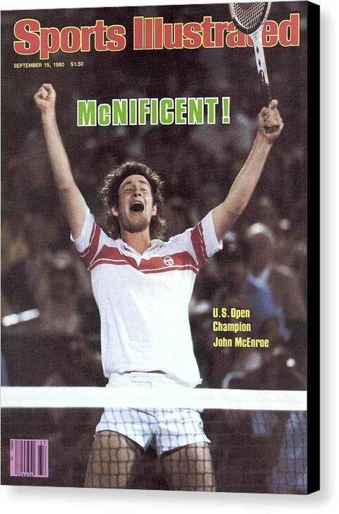 1980-1989 Canvas Print featuring the photograph Usa John Mcenroe, 1980 Us Open Sports Illustrated Cover by Sports Illustrated