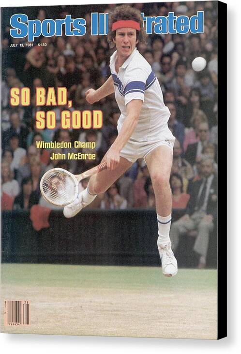 #faatoppicks Canvas Print featuring the photograph Usa John Mcenroe, 1981 Wimbledon Sports Illustrated Cover by Sports Illustrated