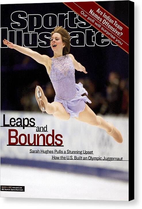 Event Canvas Print featuring the photograph Usa Sarah Hughes, 2002 Winter Olympics Sports Illustrated Cover by Sports Illustrated