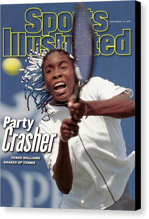 Tennis Canvas Print featuring the photograph Usa Venus Williams, 1997 Us Open Sports Illustrated Cover by Sports Illustrated