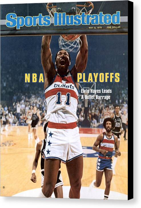 Magazine Cover Canvas Print featuring the photograph Washington Bullets Elvin Hayes, 1978 Nba Eastern Conference Sports Illustrated Cover by Sports Illustrated