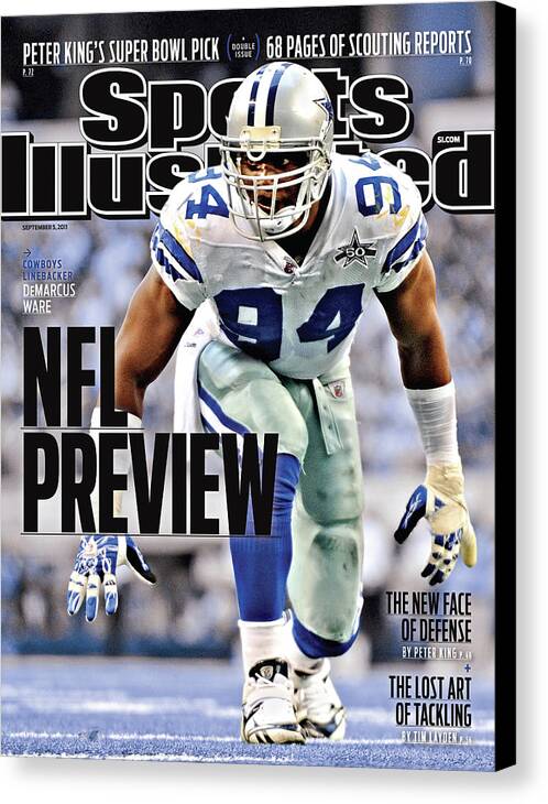 Magazine Cover Canvas Print featuring the photograph Washington Redskins V Dallas Cowboys Sports Illustrated Cover by Sports Illustrated