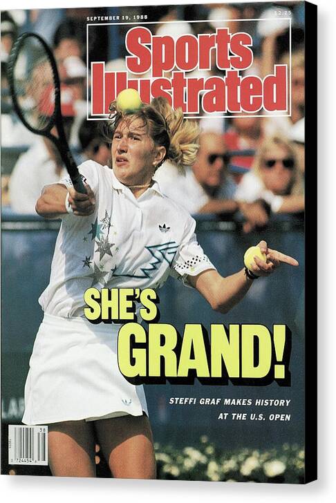 1980-1989 Canvas Print featuring the photograph West Germany Steffi Graf, 1988 Us Open Sports Illustrated Cover by Sports Illustrated
