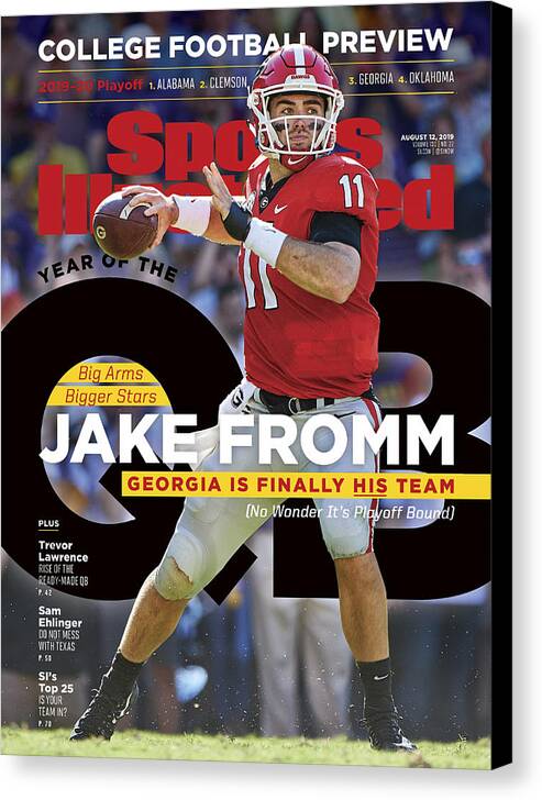  Canvas Print featuring the photograph Year Of The Qb University Of Georgia Jake Fromm, 2019 Sports Illustrated Cover by Sports Illustrated