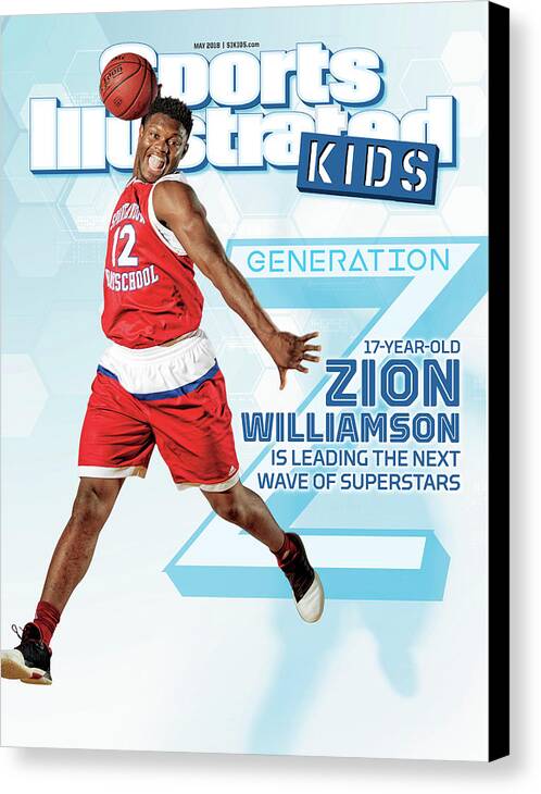 K05cvrv15 Canvas Print featuring the photograph Generation Z, Spartanburg HS Zion Williamson Cover by Sports Illustrated