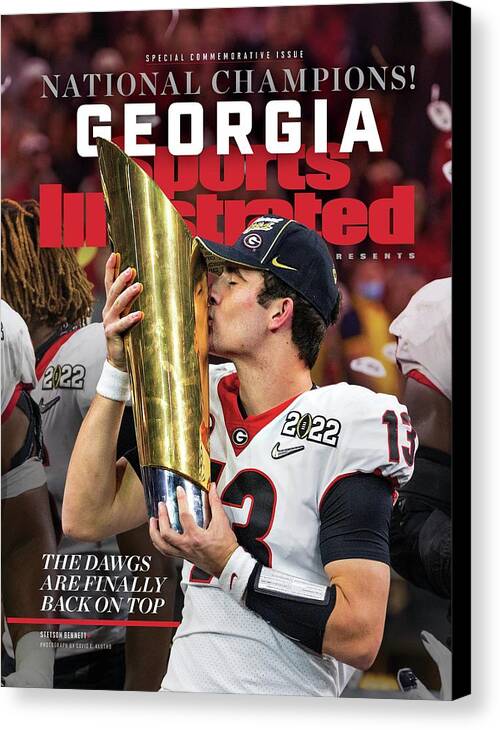 #faatoppicks Canvas Print featuring the photograph University of Georgia, 2022 NCAA Championship Issue Cover by Sports Illustrated