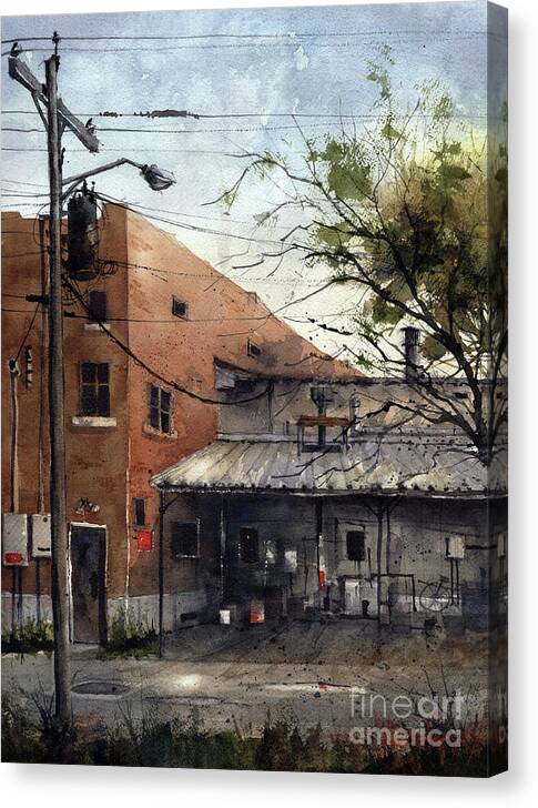 Ritz Theater Canvas Print featuring the painting Alley Behind The Ritz by Tim Oliver