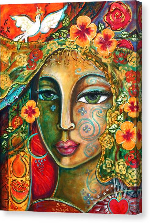 Visionary Art Canvas Print featuring the painting She Loves by Shiloh Sophia McCloud