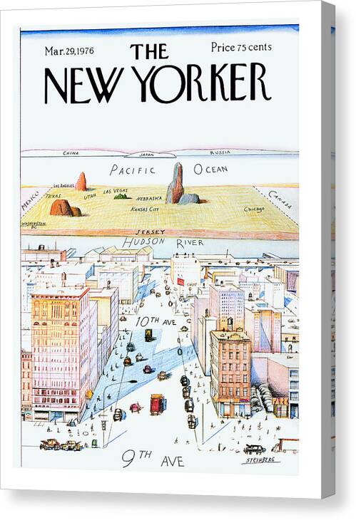 New Yorker March 29, 1976 by Saul Steinberg
