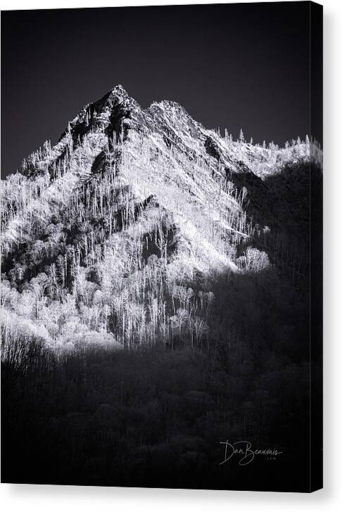 Smokies Canvas Print featuring the photograph Chimney Tops 1182 by Dan Beauvais