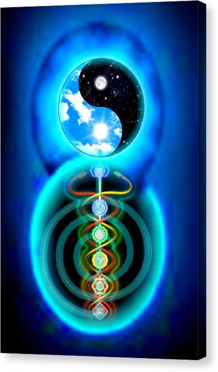 Kundalini Rising Canvas Print featuring the digital art Moving Beyond Duality by Debra MChelle
