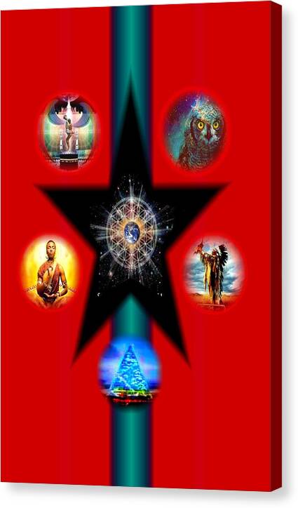 Sacred Traditions Tehzeenah Canvas Print featuring the digital art Sacred Traditions by Debra MChelle