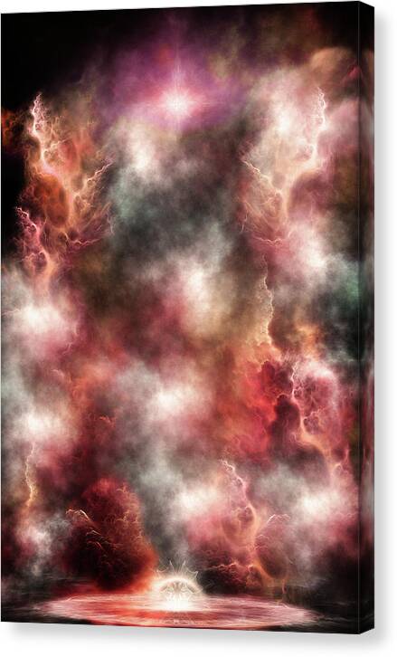 Nebula Canvas Print featuring the digital art Anomalous Nebula by Rolando Burbon