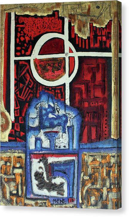 African Art Canvas Print featuring the painting The Target Is I by Michael Nene