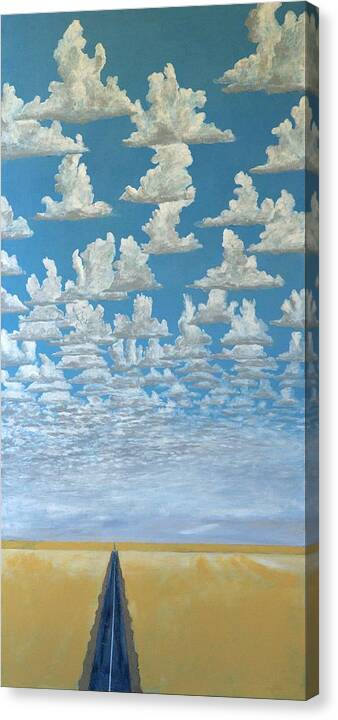 Skyscape Canvas Print featuring the painting Cloud Ocean by Kerry Beverly